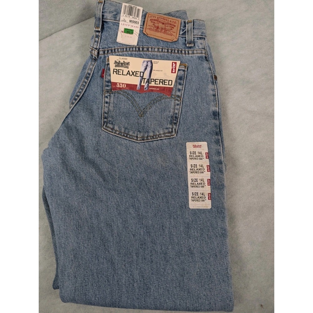 Vintage Levi's 550 Jeans Women's 14L Relaxed Fit Y2K 2007 New w/Tags Deadstock